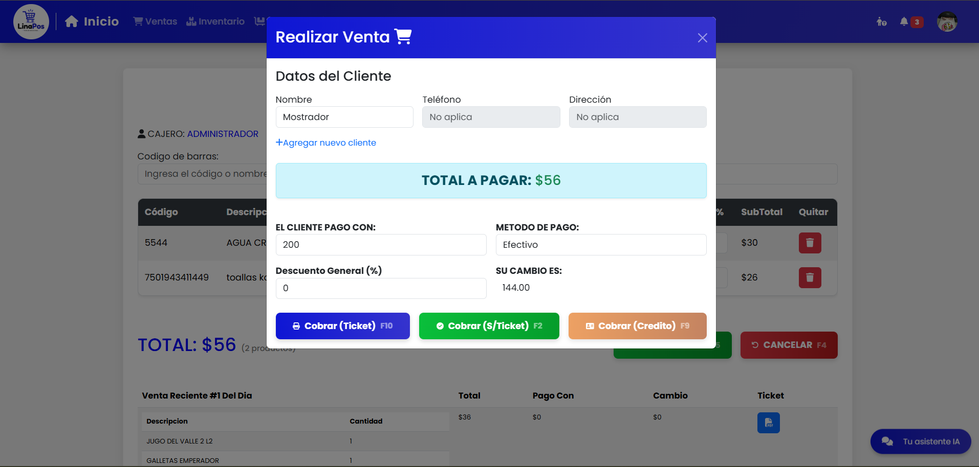 Modulo De Ventas Lina Pos