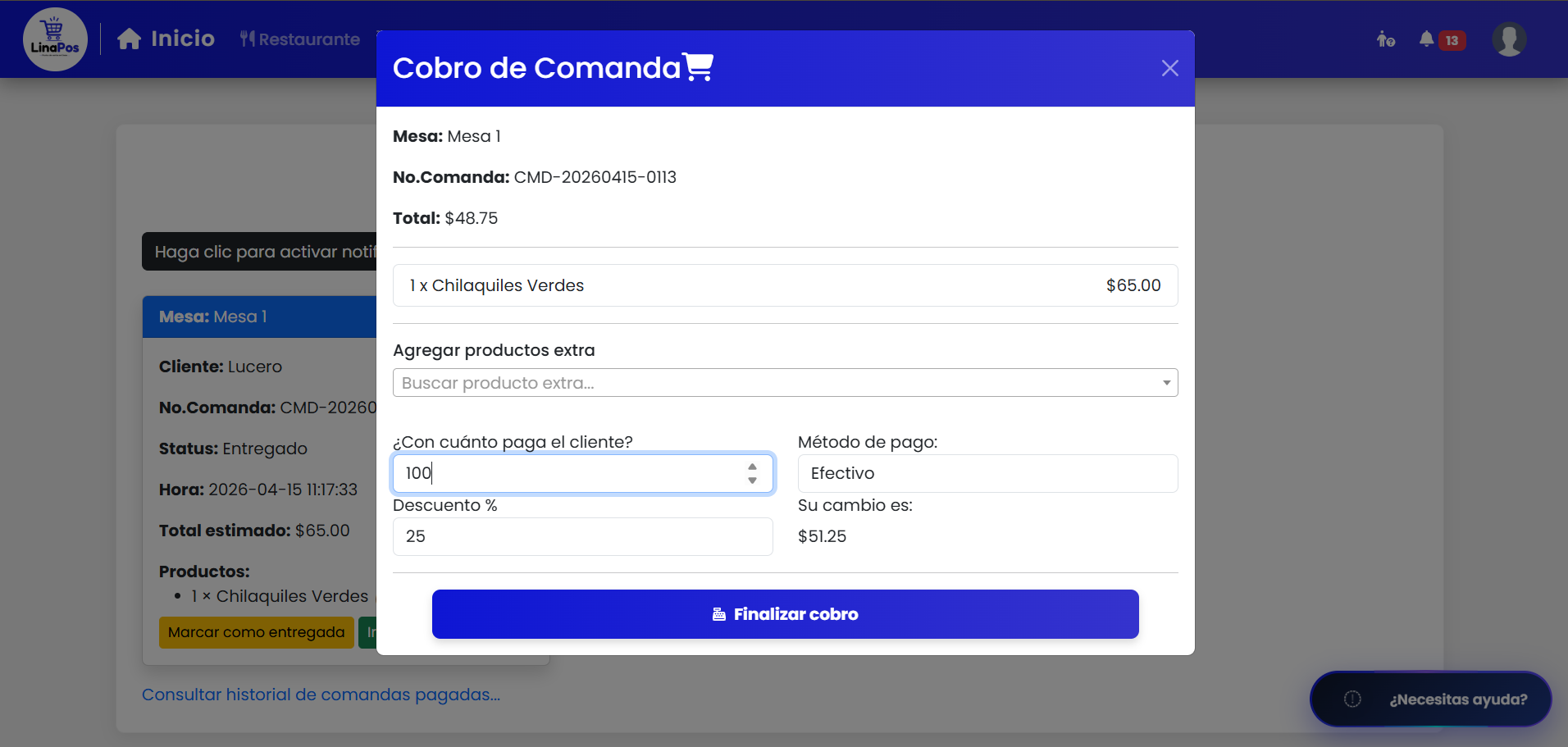 Reporte de ventas en tiempo real con Lina POS